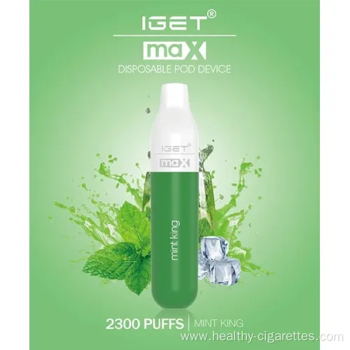 Long-Lasting Battery IGet Max 2300 Puff Electronic Cigarette